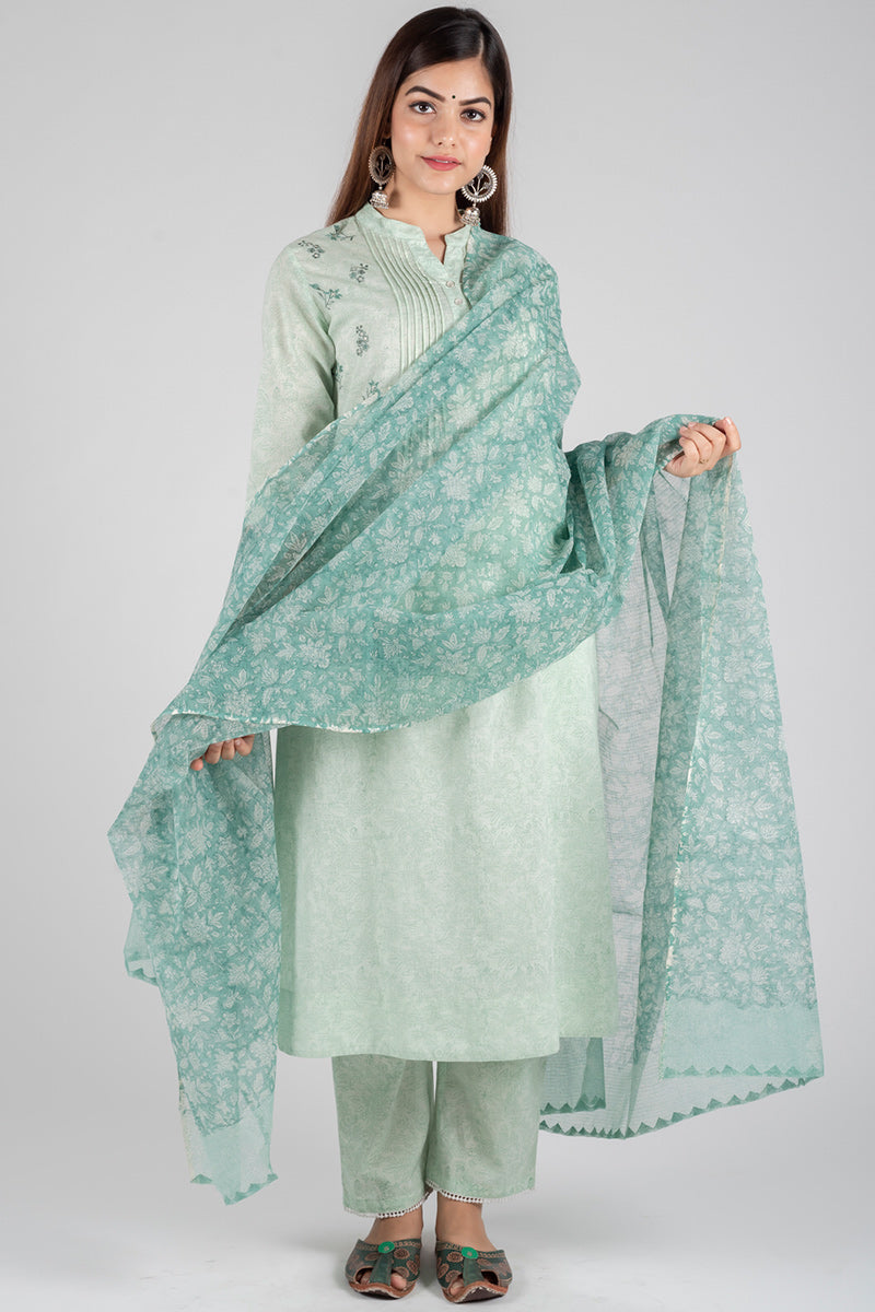 Minti Green Kurta - Dhãran