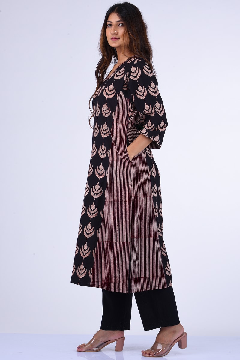 Black Kali Kurta - Dhãran