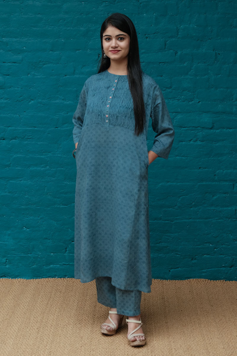 Blue Lehar Kurta - Dhãran