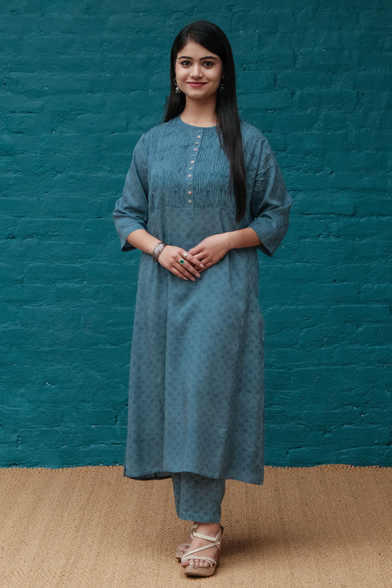 Blue Lehar Kurta - Dhãran