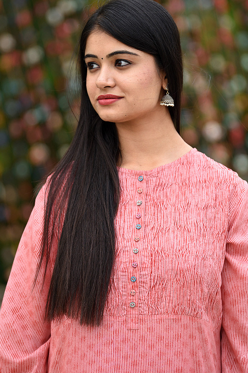 Coral Lehar  Kurta - Dhãran