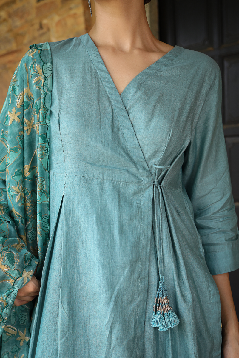 Green Gulista Kurta - Dhãran