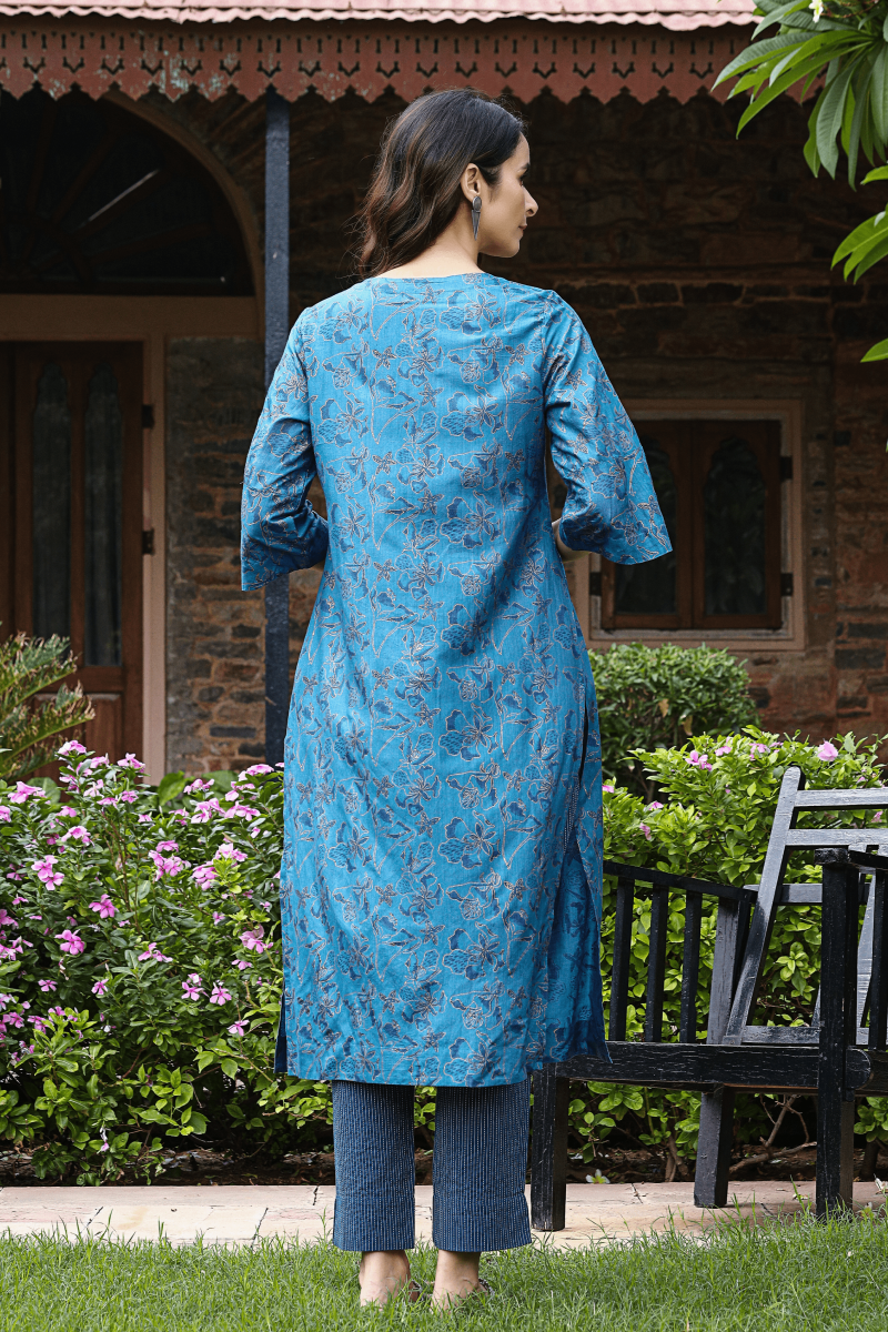 Blue Twinkle Kurta - Dhãran