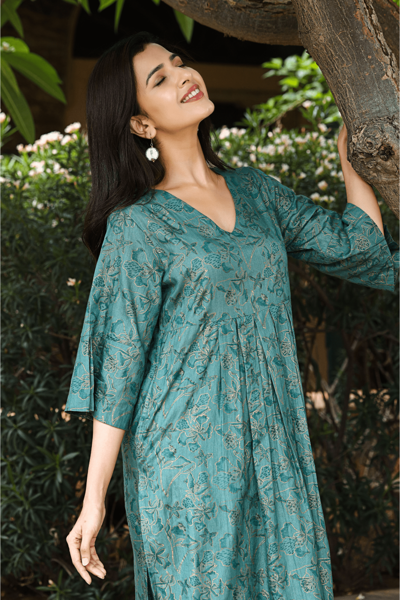 Green Twinkle Kurta - Dhãran