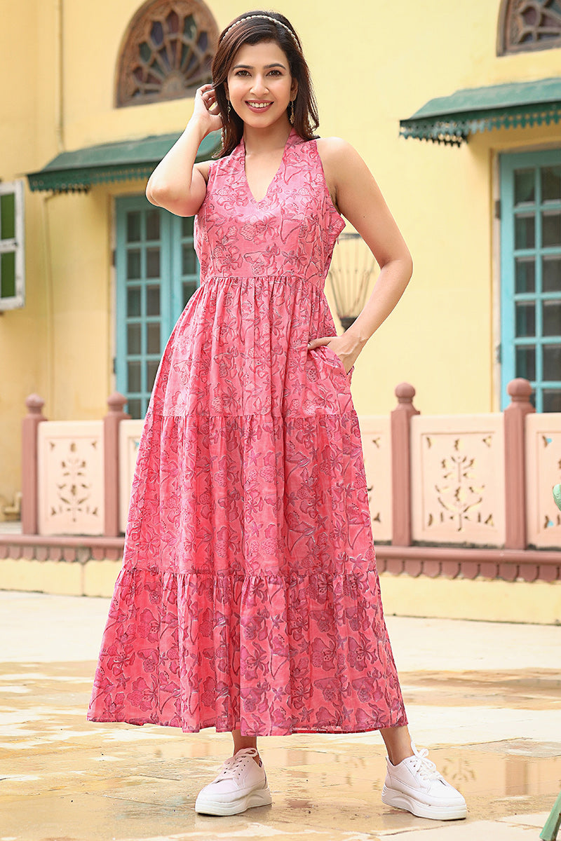 Fuchsia Gulmohar Dress - Dhãran