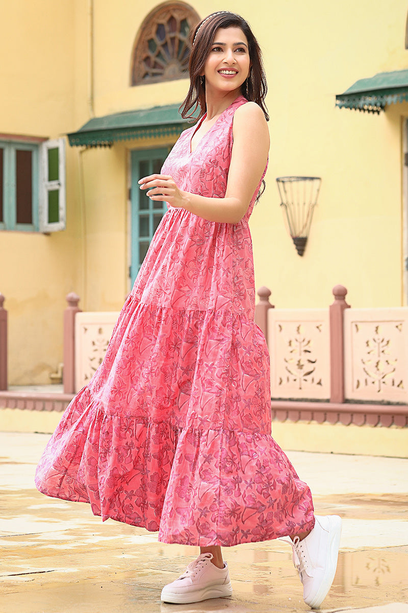 Fuchsia Gulmohar Dress - Dhãran