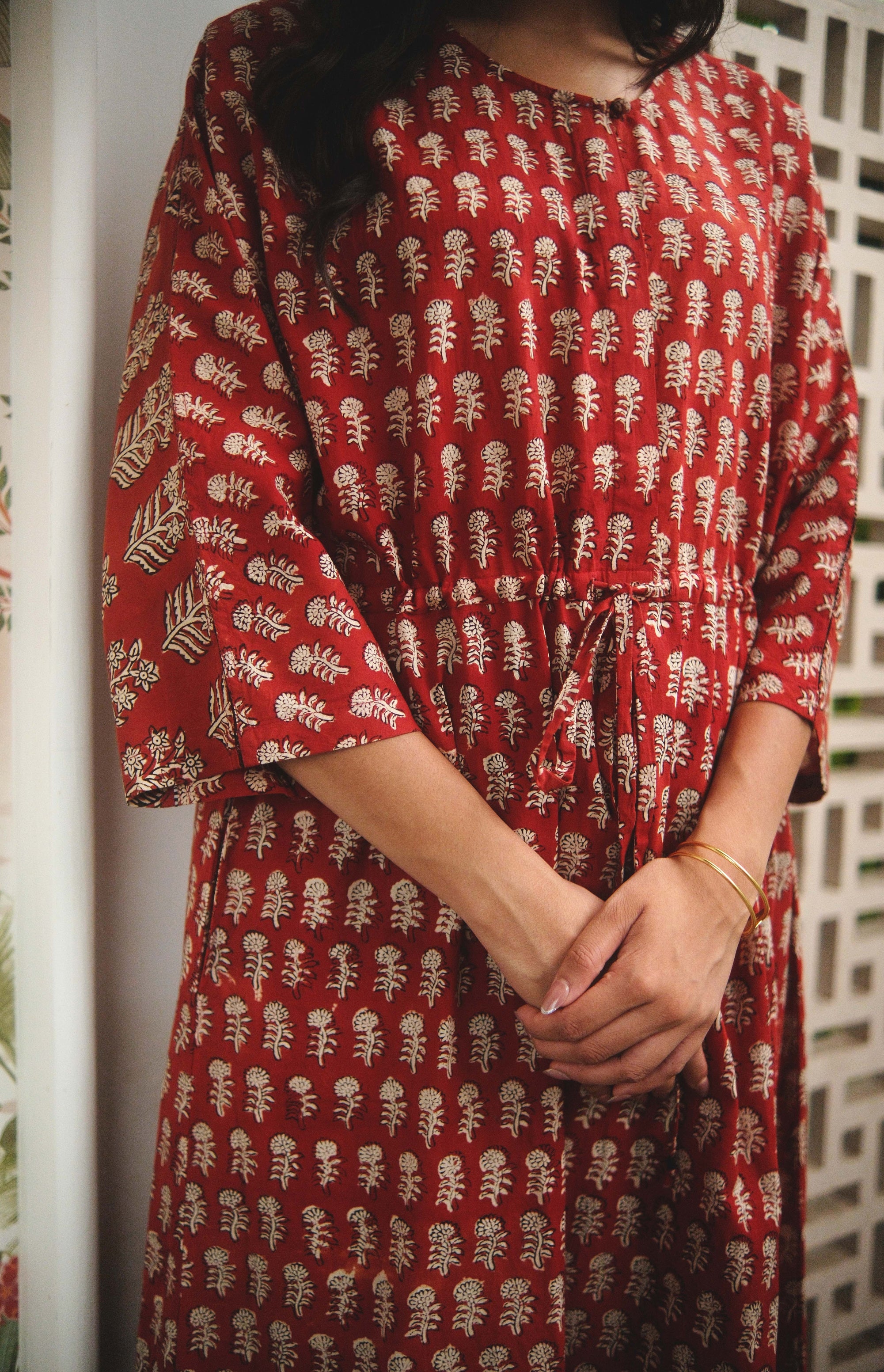 Red Miko kaftan