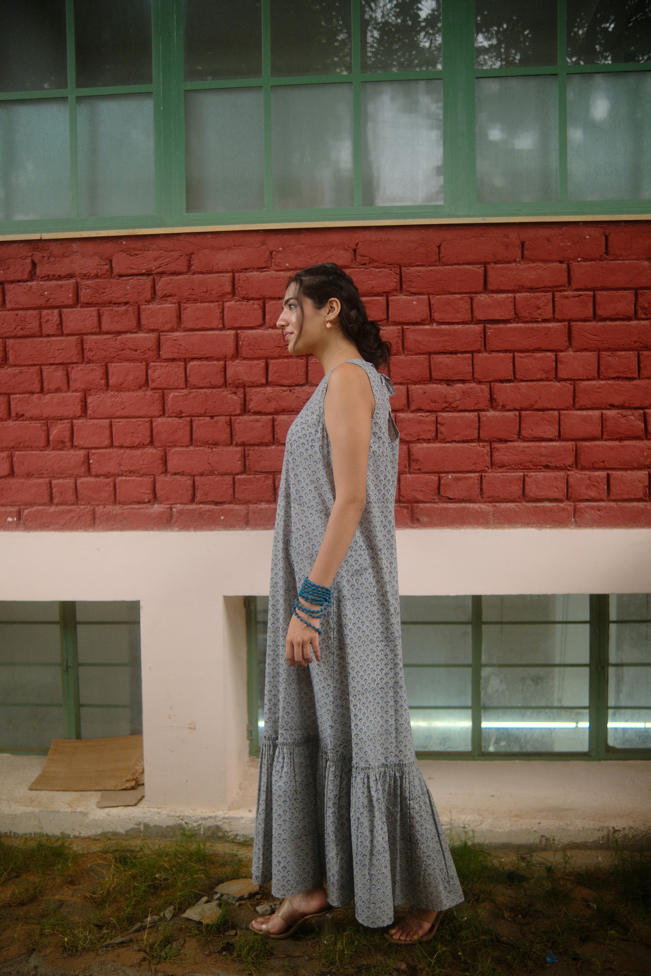 Grey Jhalar Dress