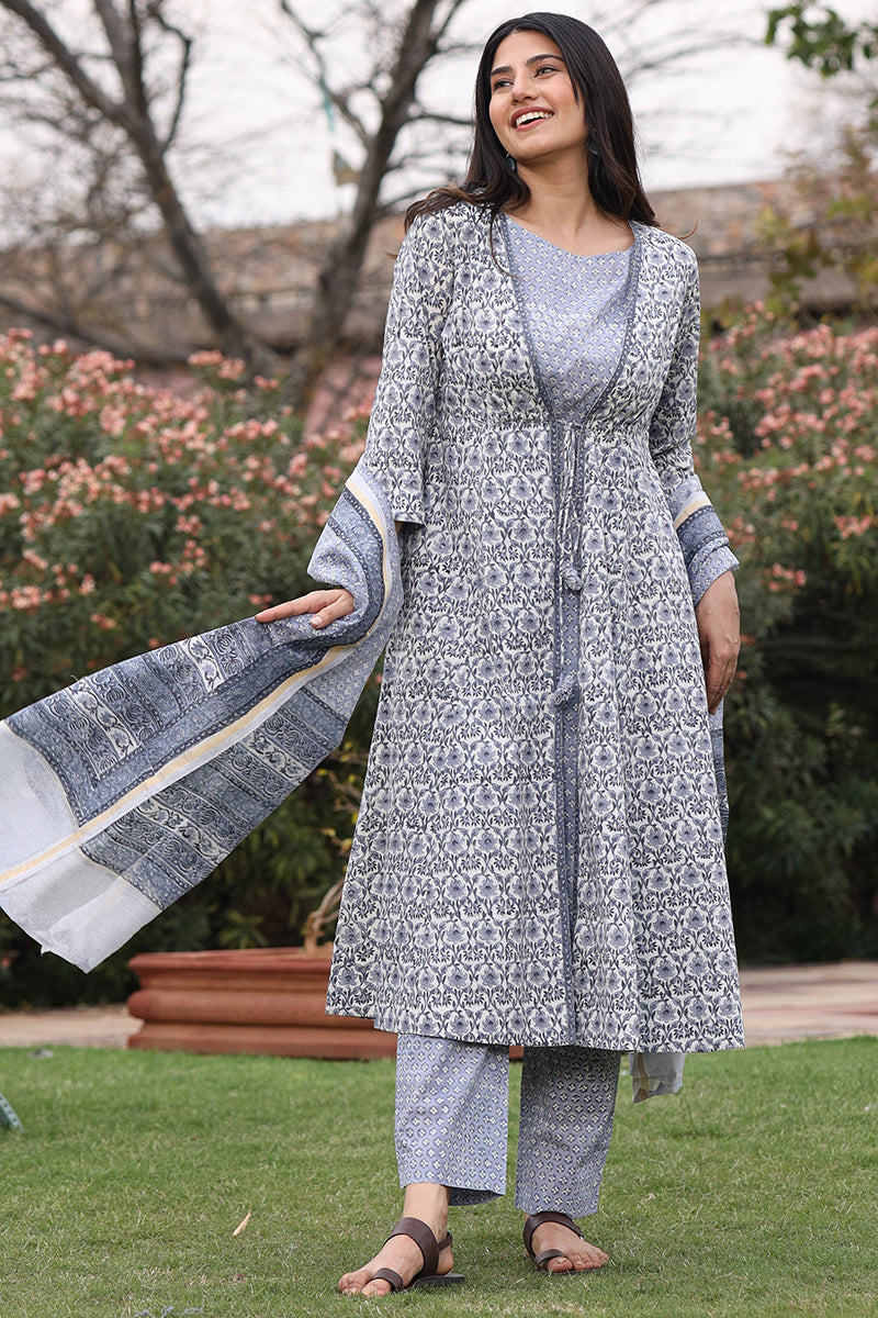 Tarana Grey Kurta and Pant Set