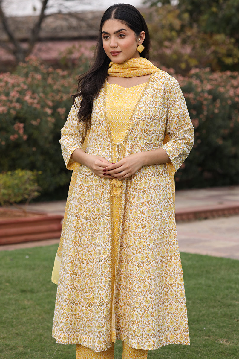 Tarana Yellow Kurta and Pant Set