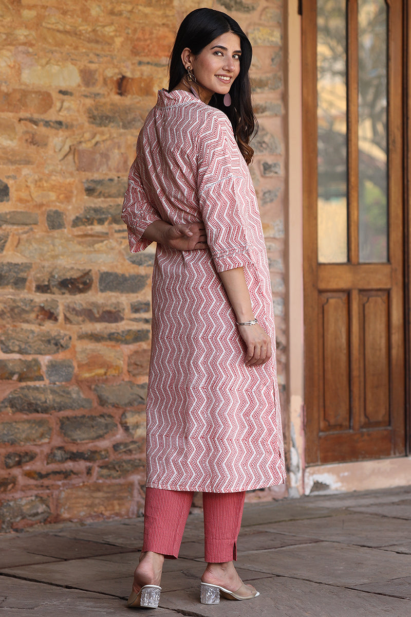 Kaafsa Coral Kurta