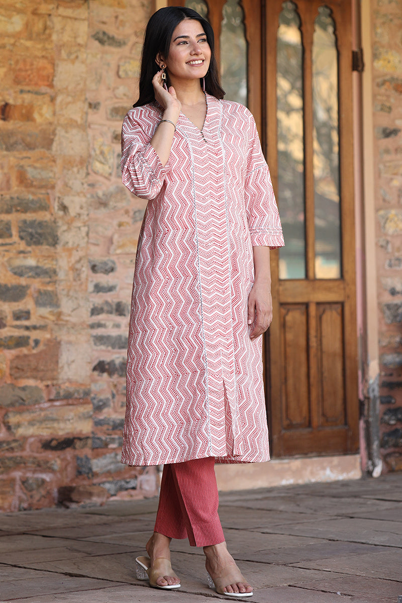 Kaafsa Coral Kurta