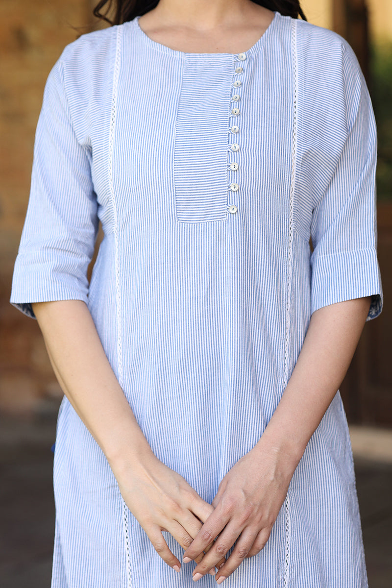 Re Sana Blue Kurta