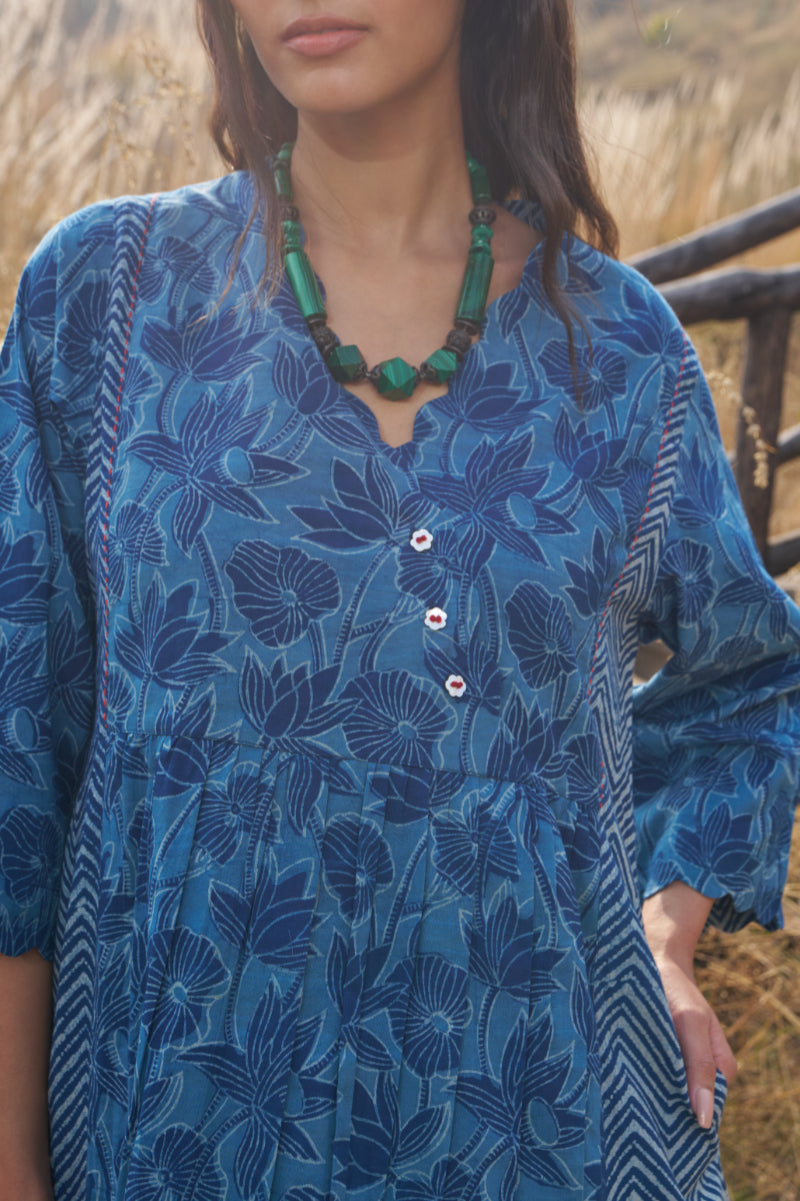 Indigo Scallop Kurta