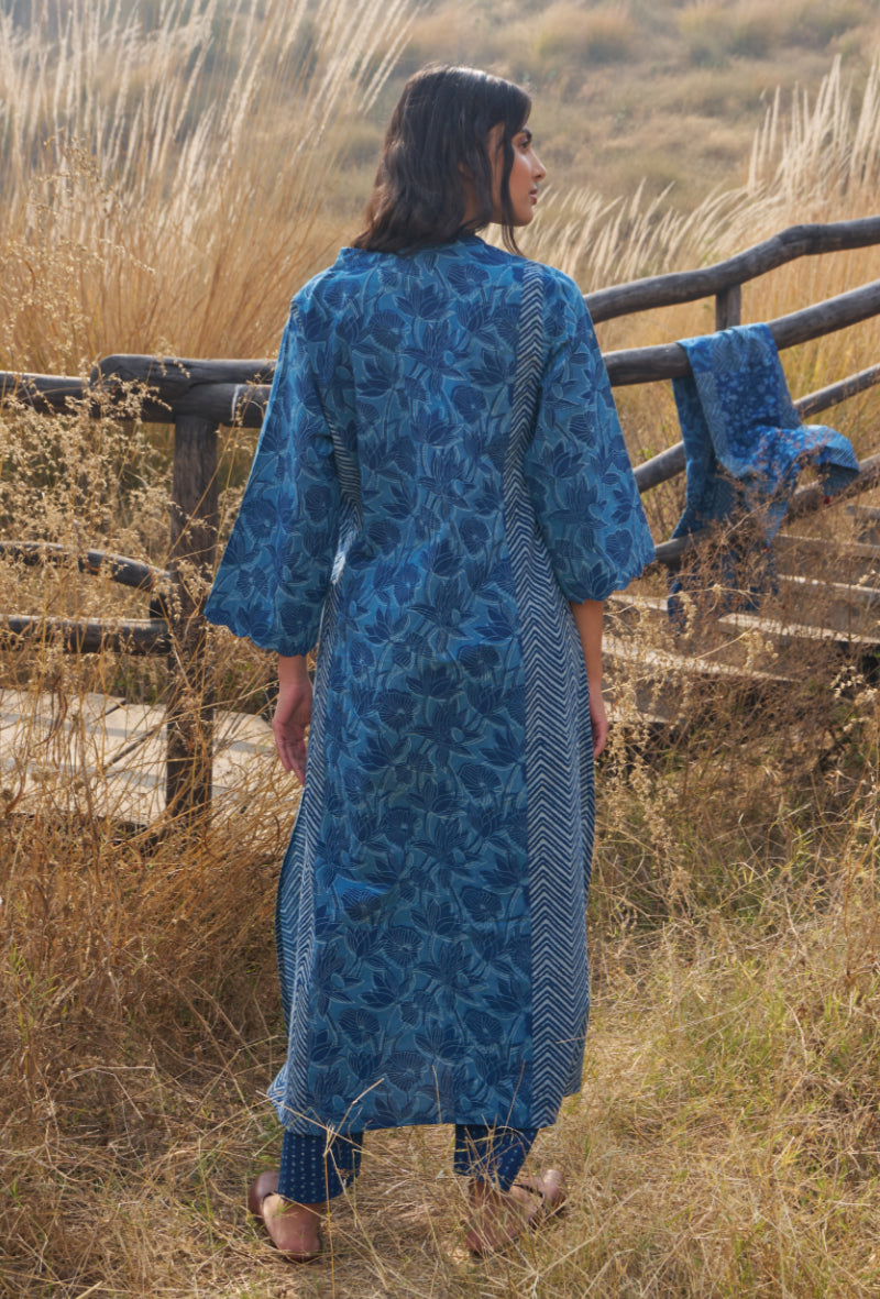 Indigo Scallop Kurta