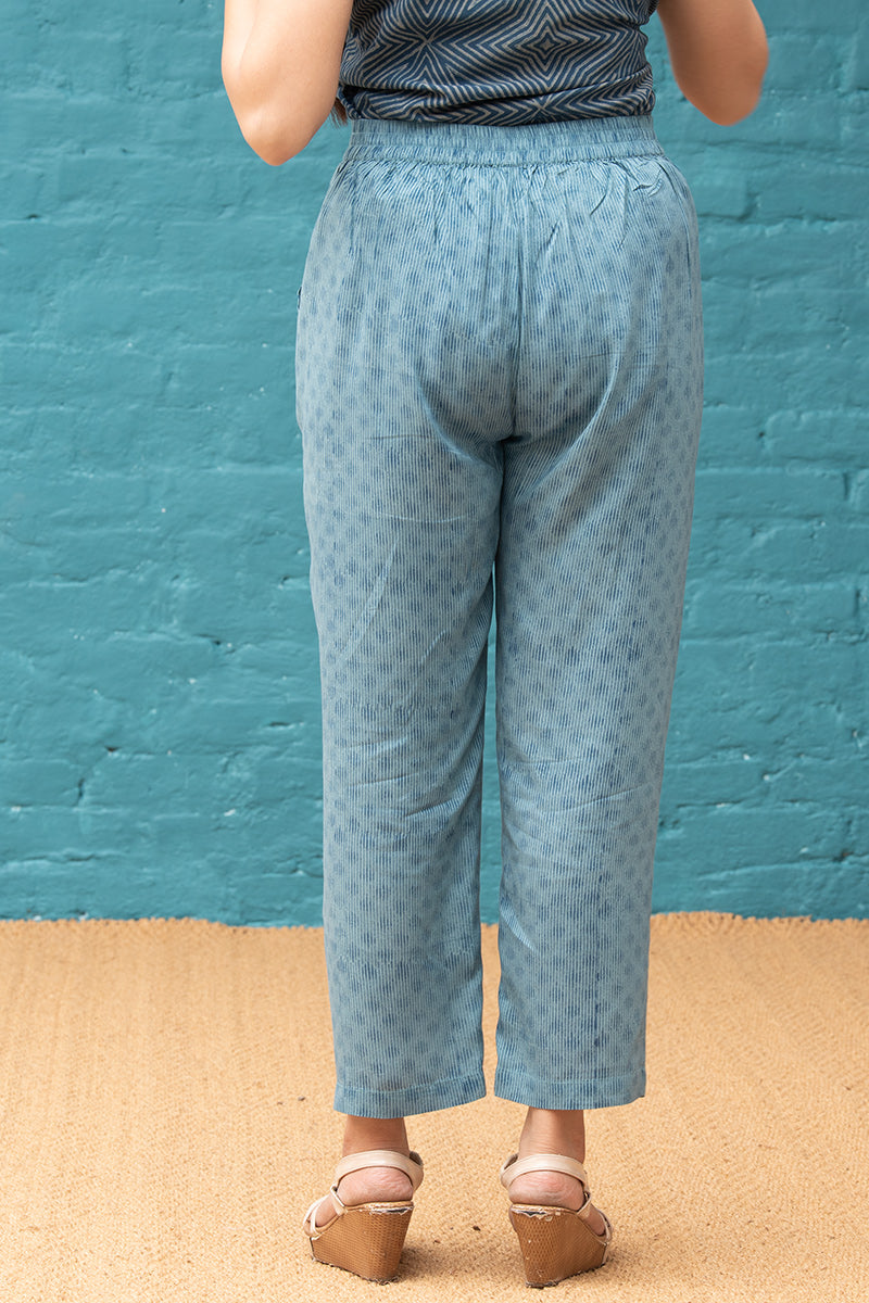 Blue Straight Pant - Dhãran