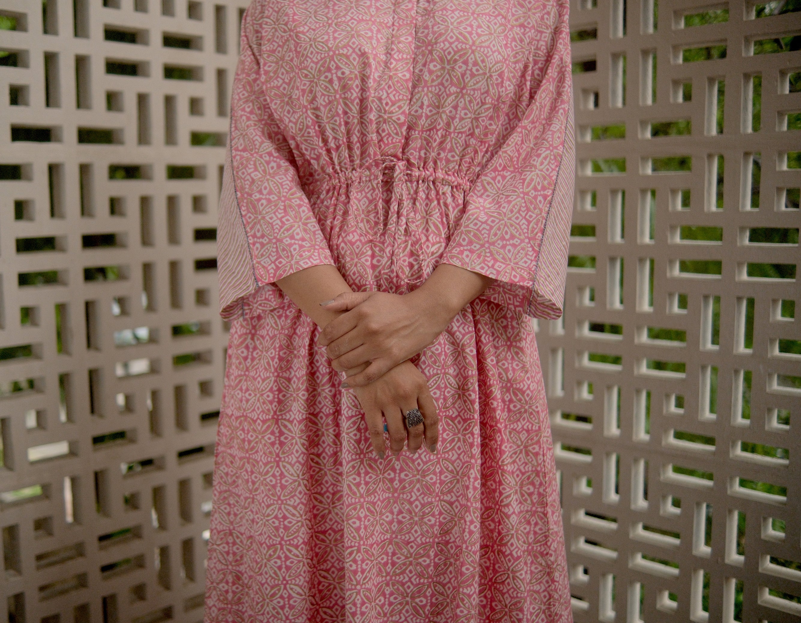 Pink Miko kaftan