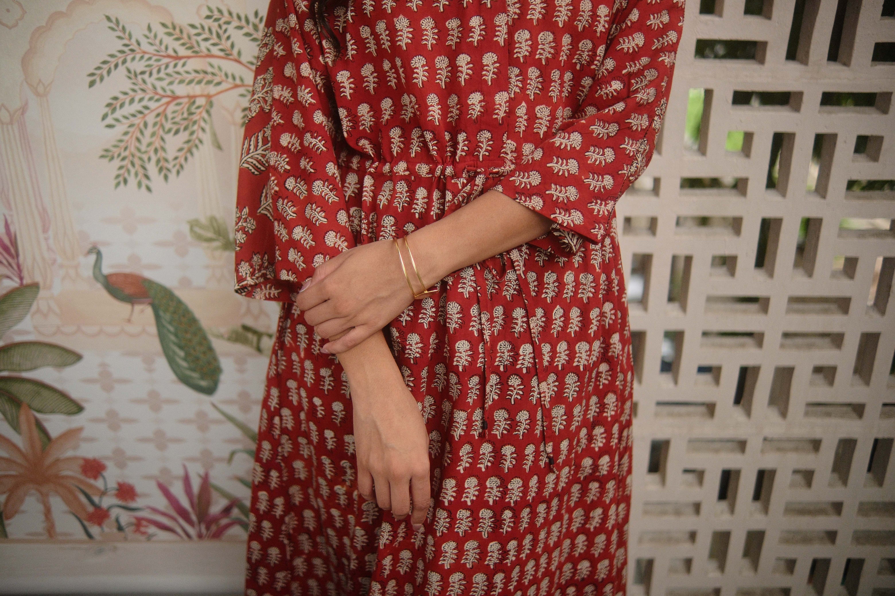 Red Miko kaftan